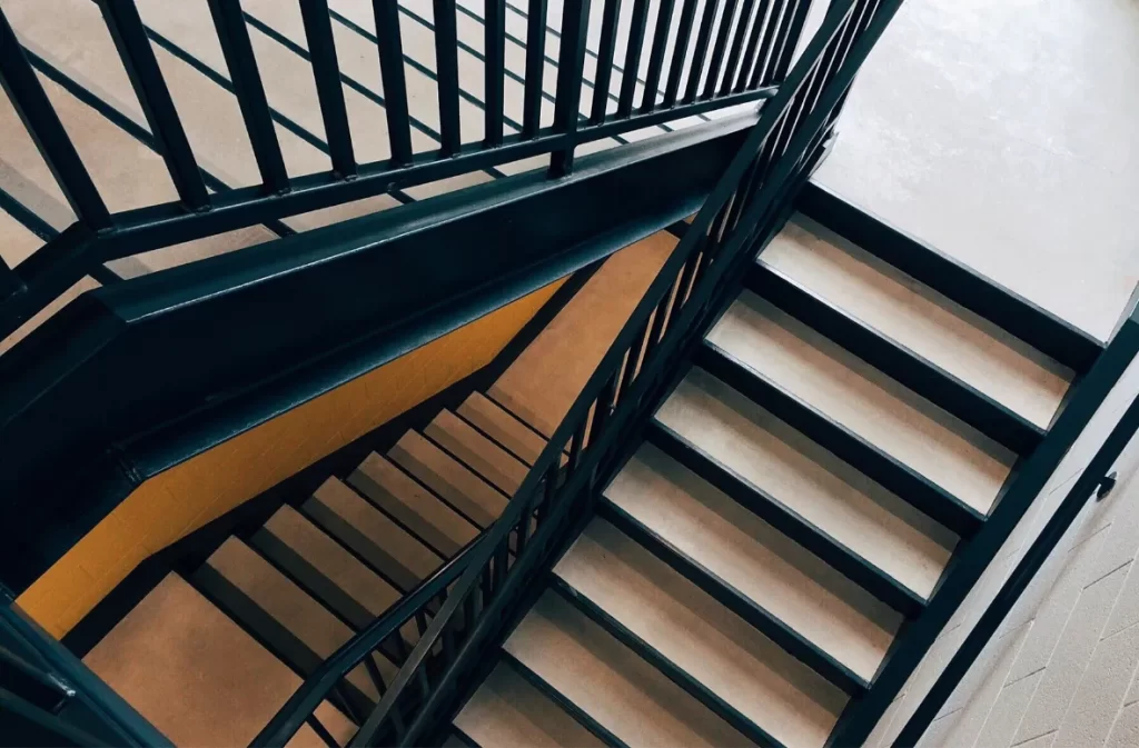 Ancient staircase showing early architectural design.